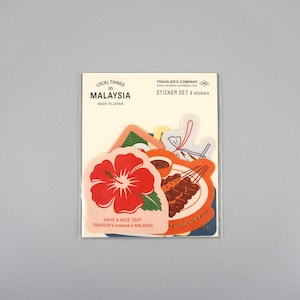 Travelers Factory Traveler&#39;s Notebook Sticker Set Local Things in Malaysia