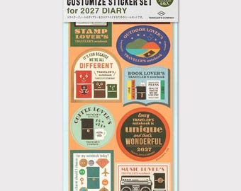 Pegatinas personalizadas para cuadernos de viaje para la agenda de 2027 - Fábrica de Traveler