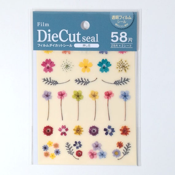 Film Die Cut Seal pressed Flowers Sticker From Etsy