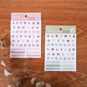Masking Die Cut sticker -Yuru Illustrations-