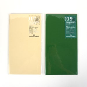 Travelers Notebook Regular Refill 017 Free Diary&lt;Monthly&gt;/ 019 Free Diary&lt;Weekly+Memo&gt; Travelers Fabrik