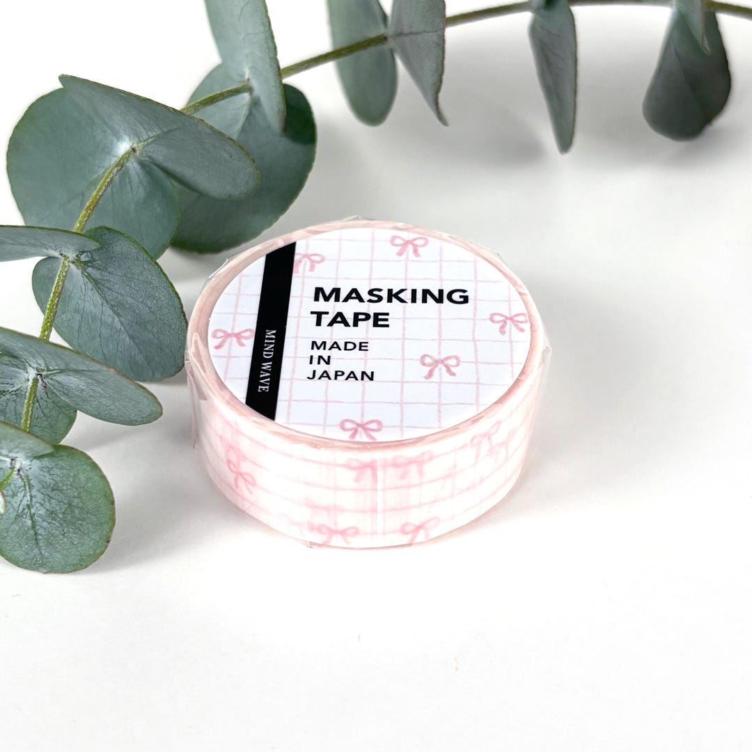 Masking Tape -pattern 23 Pink Ribbon Plaid- Washi Tape From Japan by ...