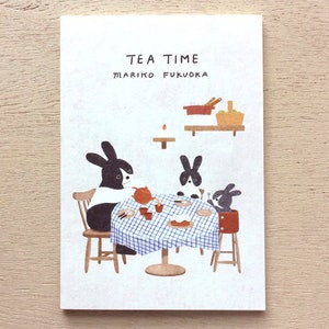 Conjunto de cartões postais Mariko Fukuoka -TEA TIME-