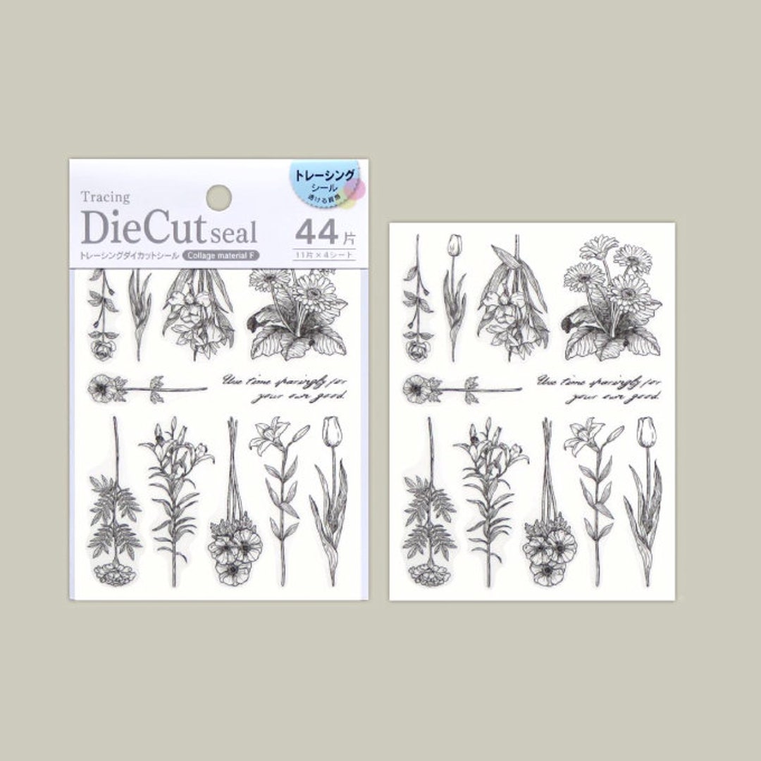 Tracing Die Cut Seal Tracing Sticker collage Material Etsy