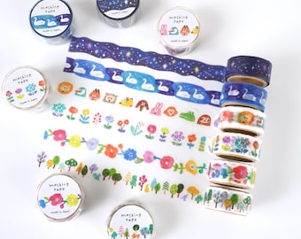 Die cut masking tape -Bibitto Color- from Japan by mind wave washi tape