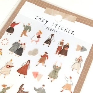 COSY STICKER PEOPLE Masking Sticker aus Japan<mind wave>