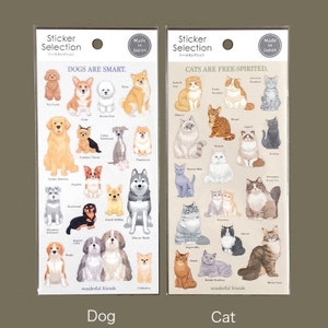 Sticker Auswahl "Hund/Katze" aus Japan GAIA