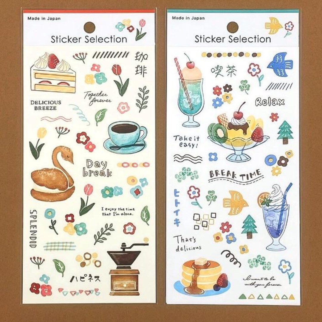 Sticker Selection -coffee/cream Soda- From Japan by GAIA - Etsy