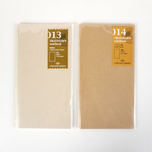 Travelers Notebook Regular Refill 013 Leichtes Papier/014 Kraft Paper Travelers Fabrik