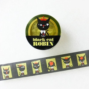 Clear tape "Black Cat Robin" -Hundred faces-