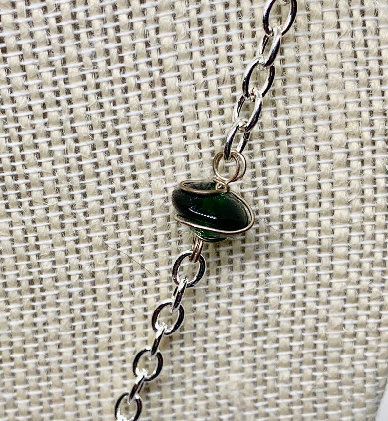 Art Deco Turquoise and Malachite Scallop Necklace