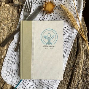 Restaurant journal enhlish, spanish  or català edition | idea gift for Food Bloggers, Food Critics or Foodies | Blank guided |