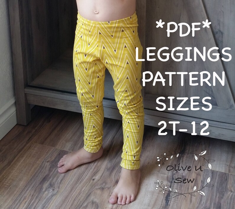 PDF Legging Pattern Basic Leggings Sewing Pattern Pdf Etsy
