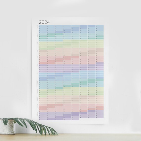 2024 Wall Calendar Large Format Wall Planner Yearly Calendar Minimalist Light Colourful Blocks by Mankey - Etsy 2024 wall calendar large format wall planner yearly calendar minimalist light colourful blocks by mankey - etsy