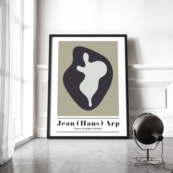 Jean (Hans) Arp - Torse-Feuille (1959) poster | Abstract art Modern art print | Dada/Surrealism/Constructivism/Biomorphic forms  | by Μankey