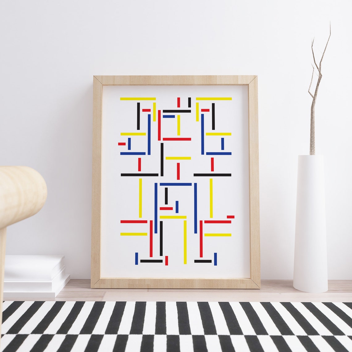 Bauhaus Piet Mondrian poster Bauhaus and Mondrian art print | Etsy