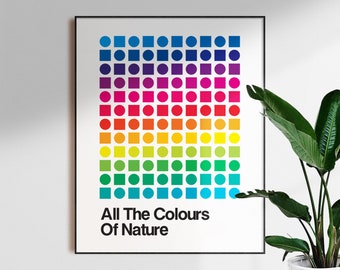 Color Chart Poster | CMYK Full color Schemes | Colour Chart, Color Palette | Educational Poster | Color Harmonies Print | by Μankey