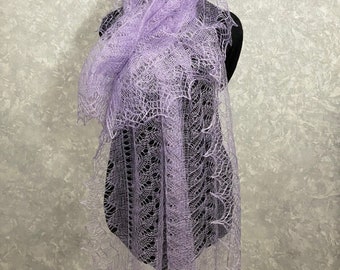 Orenburg goat down shawl scarf, 33.5 x 80.7 inch / 85 x 205 cm