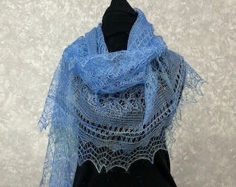 Orenburg lace goat down shawl scarf, 29 x 71 inch / 75 x 180 cm