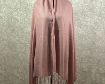 Asian scarf with fringe - Oriental pashmina, 25.6 x 63 inch / 65 x 160 cm