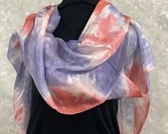Pure silk pashmina scarf, 31.5 x 66.9 inch / 80 x 170 cm