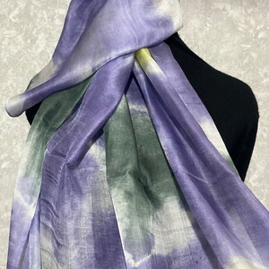 Raw silk scarf - Asian head scarves,  80 x 180 cm / 31.5 x 70.9 inch