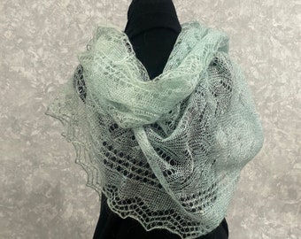 Orenburg shawl scarf, 31.5 x 74.8 inch / 80 x 190 cm