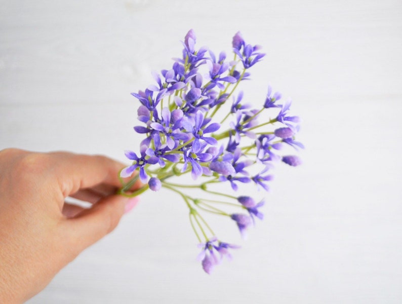 Purple Artificial Flowers Flower Filler Tiny Flowers Bouquet Etsy