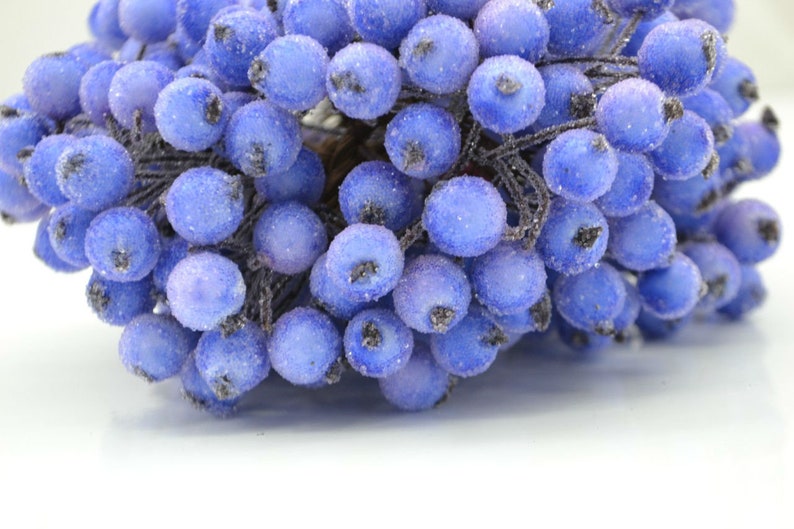 Artificial berry in Blue Faux beaded berry Wreath making Etsy