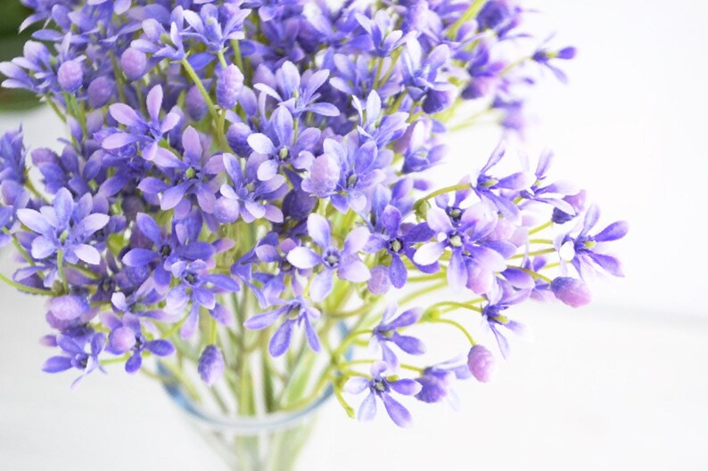 Purple Artificial Flowers Flower Filler Tiny Flowers Bouquet Etsy