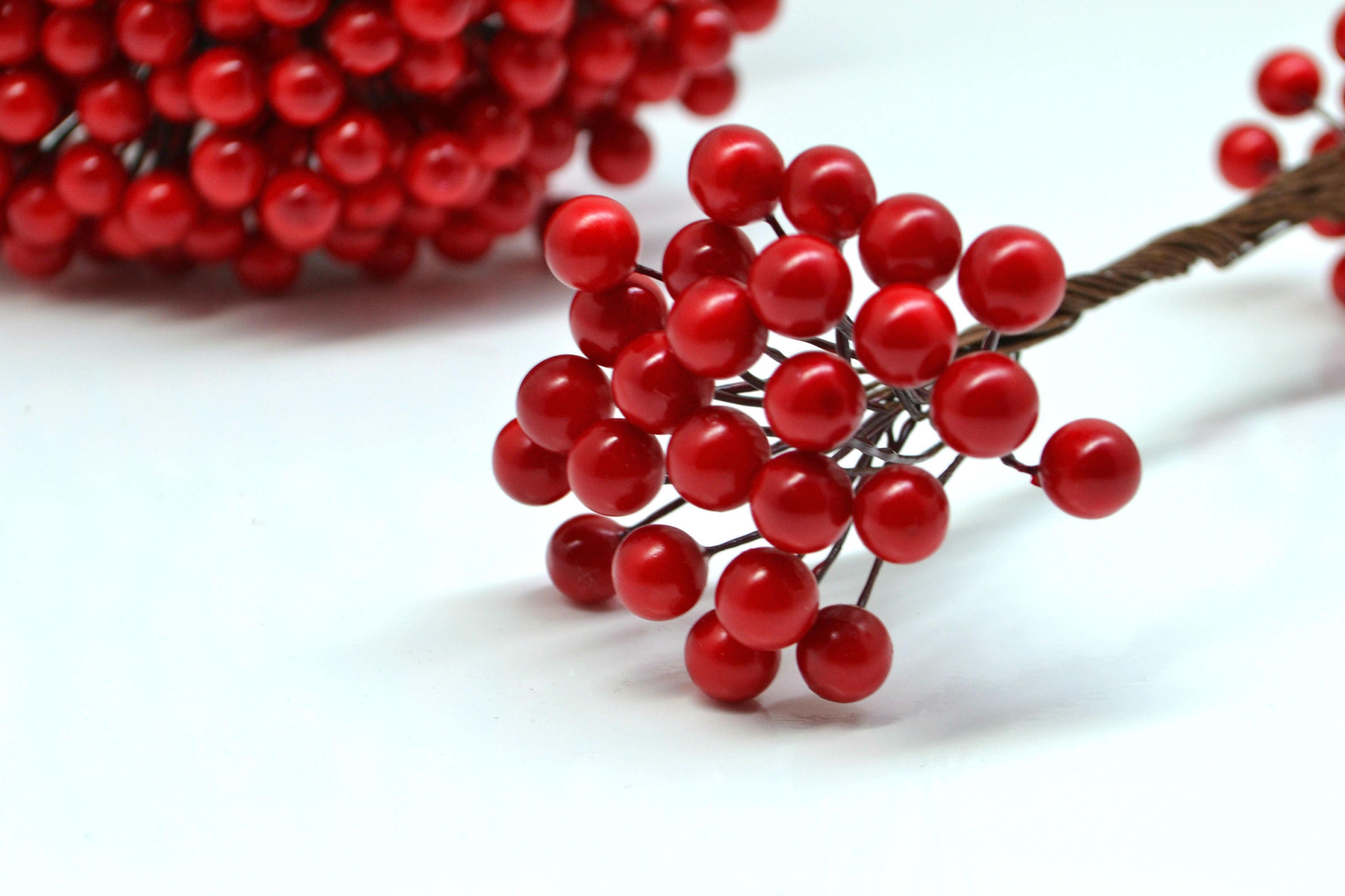 Red Artificial Berries Berry Bunch Fake Berry Craft Supply Etsy