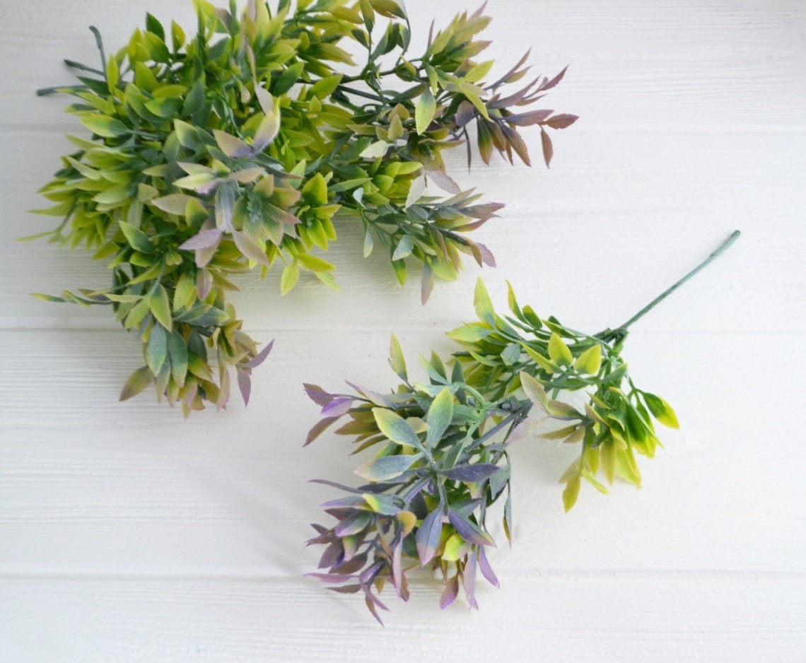 5 Artificial greenery stems Lilac plants Fake leaves Faux Etsy