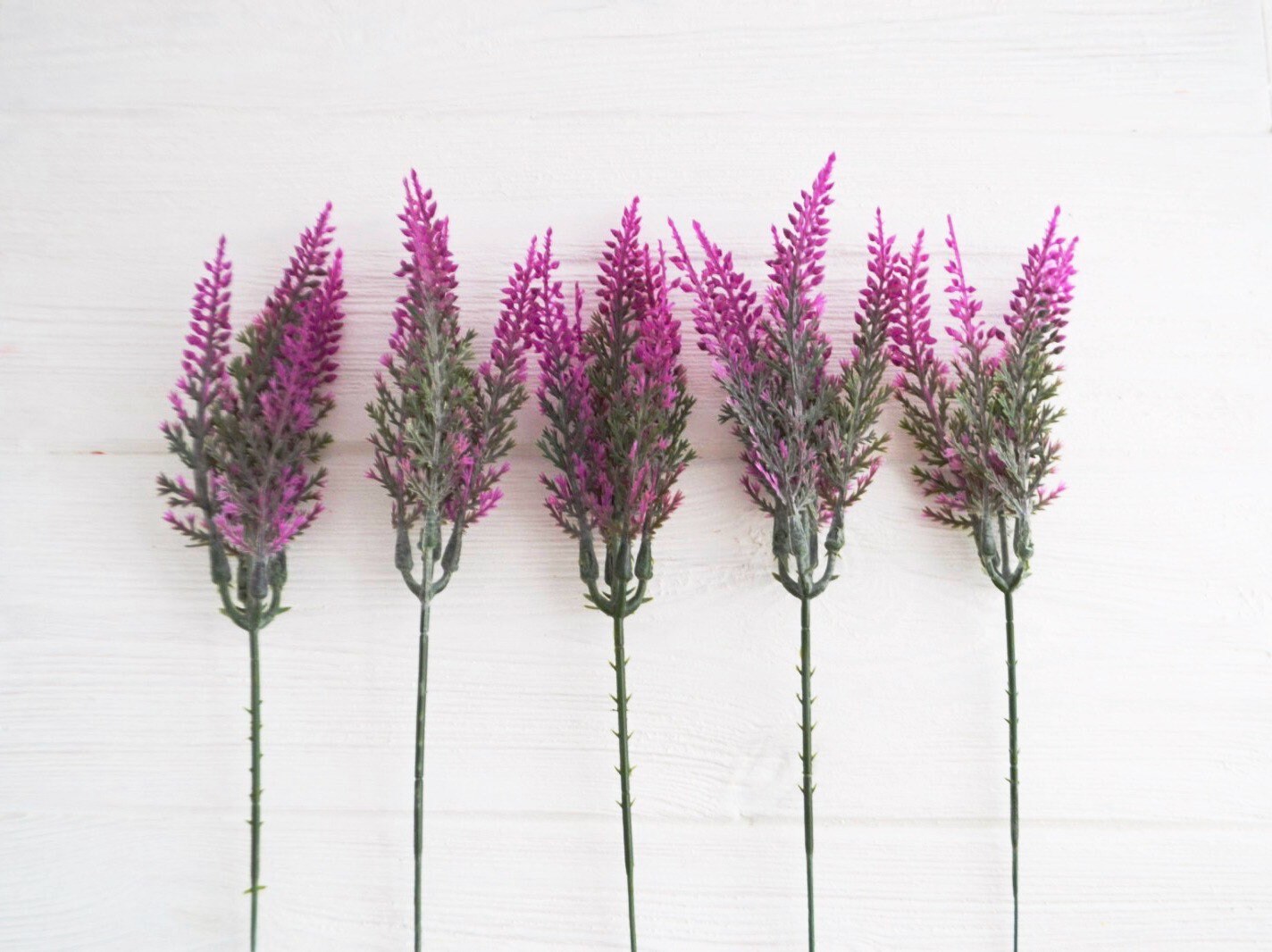 5 Stems Artificial Purple Lavender Flower Filler Fake Lavender Etsy