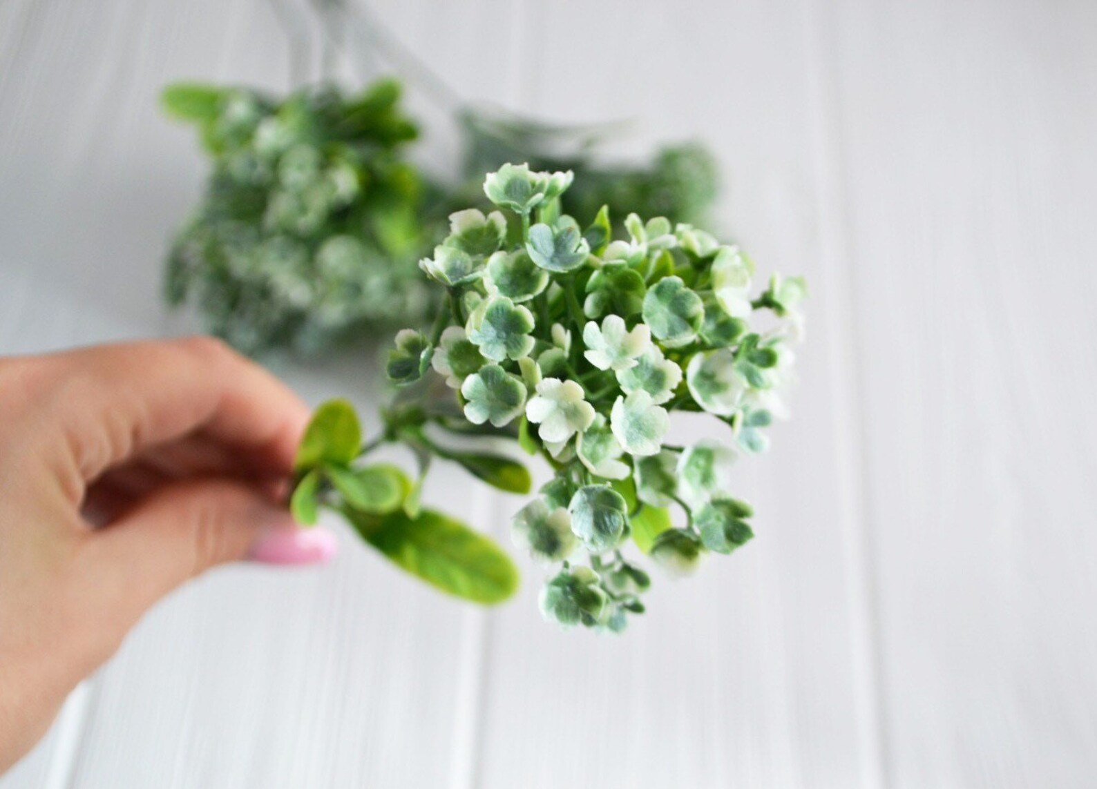 5 White artificial flower stems Fake flowers Flower filler Etsy