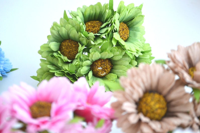 Sunflower artificial Silk flowers Fake sunflowers Craft Etsy