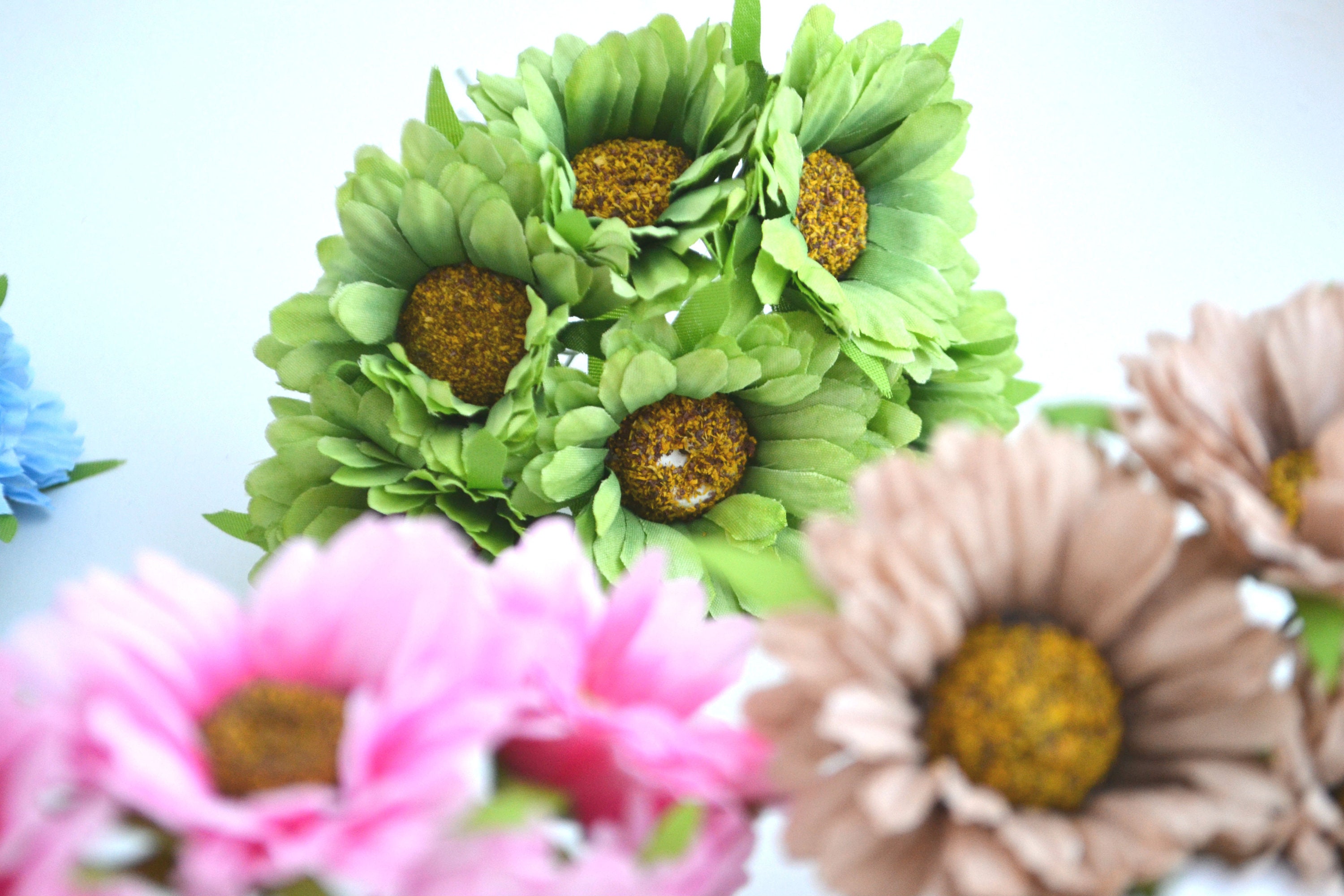 Sunflower artificial Silk flowers Fake sunflowers Craft Etsy
