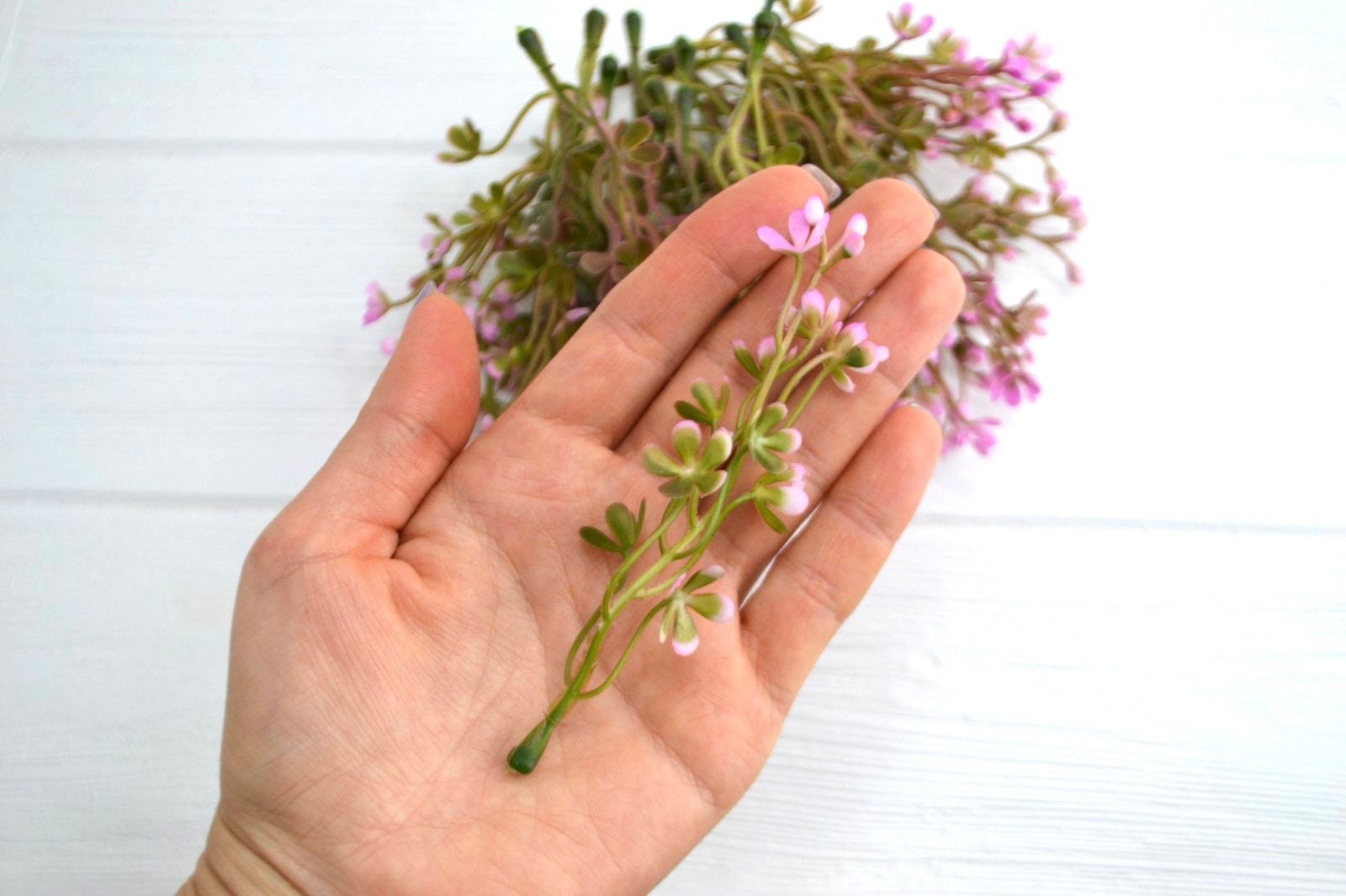 25 Sprigs Pink Tiny Artificial Flowers Small Filler Fake Etsy