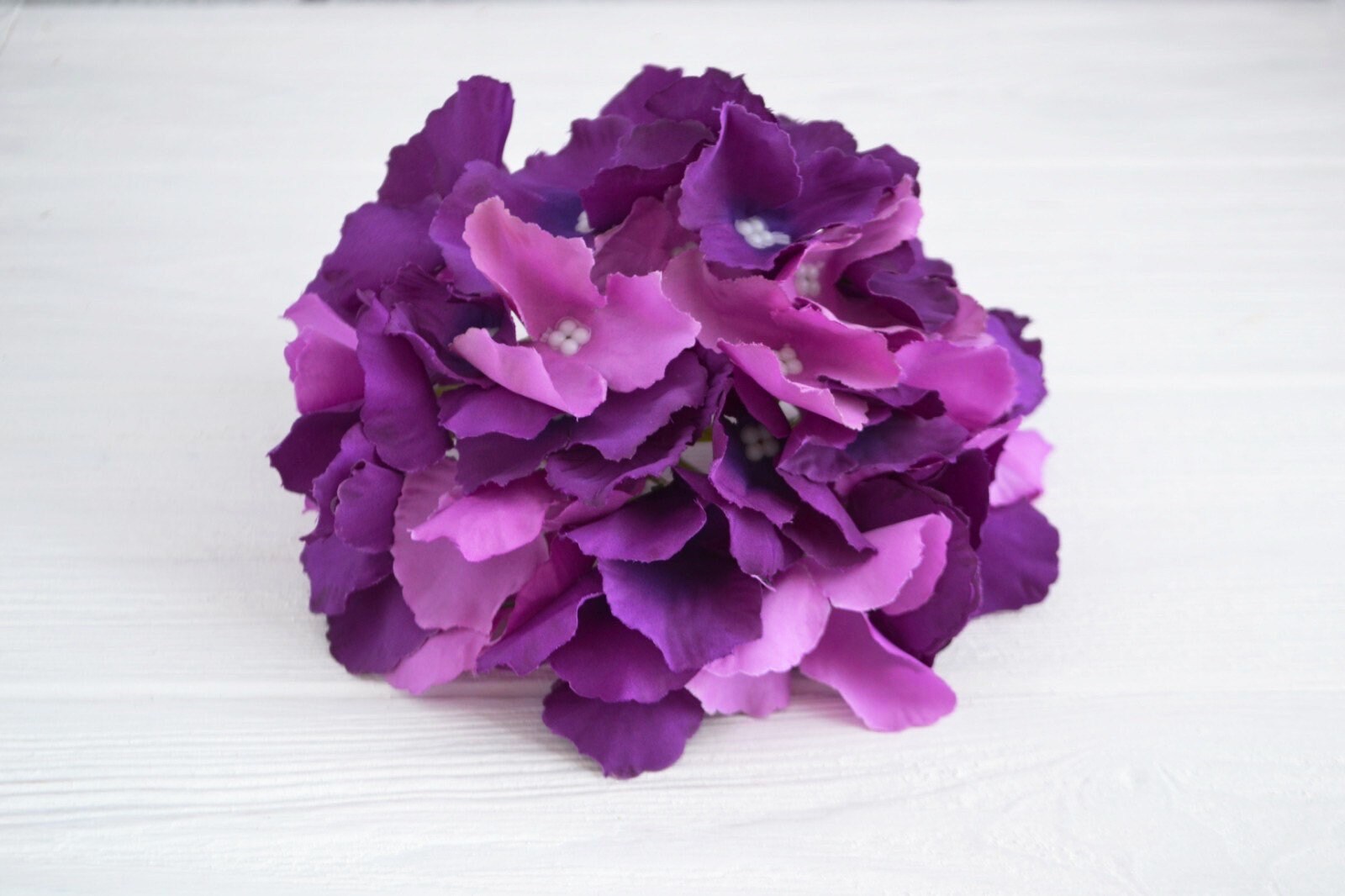 Artificial hydrangea Fake flowers Silk hydrangea Purple Etsy