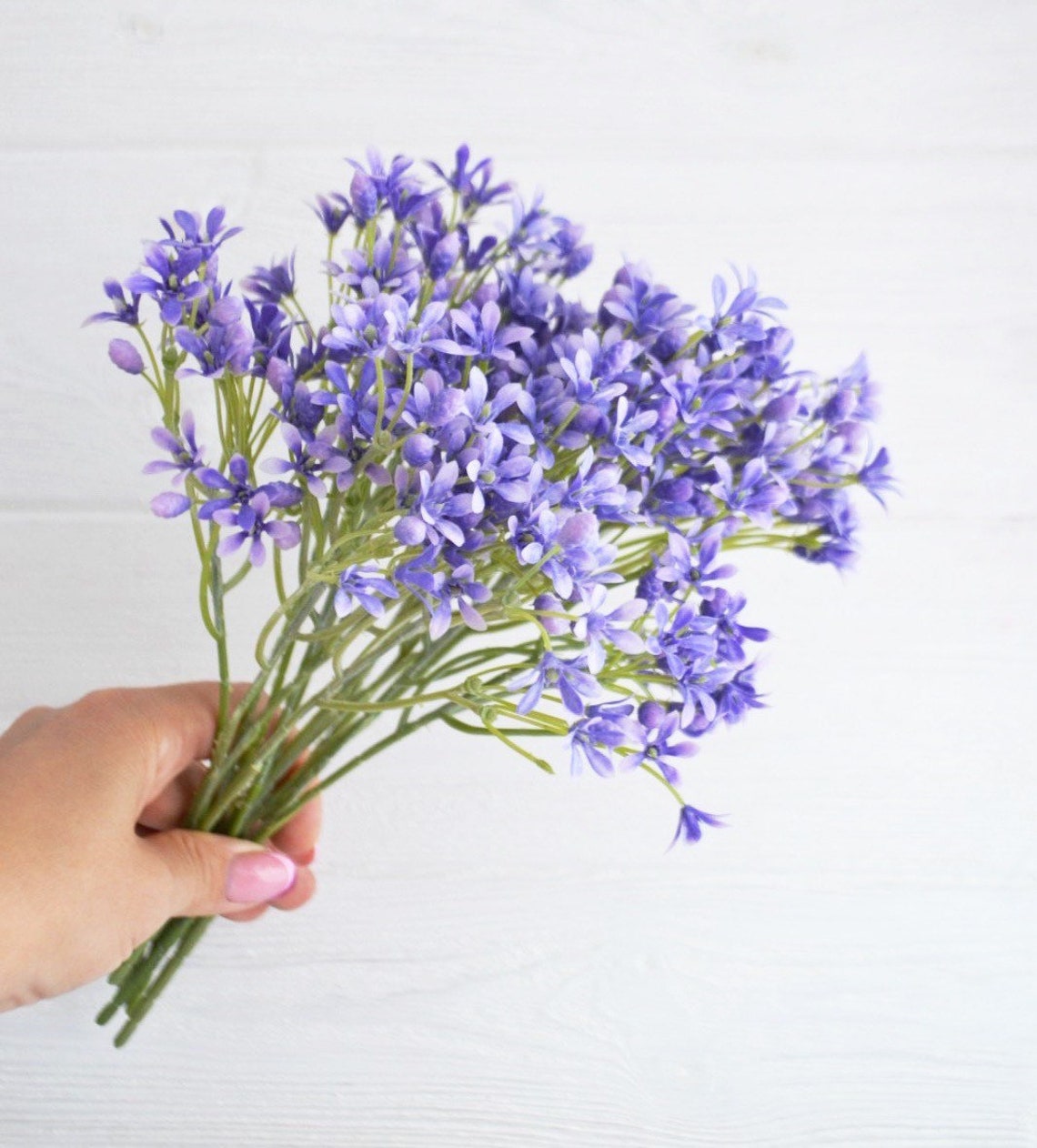 Purple Artificial Flowers Flower Filler Tiny Flowers Bouquet Etsy
