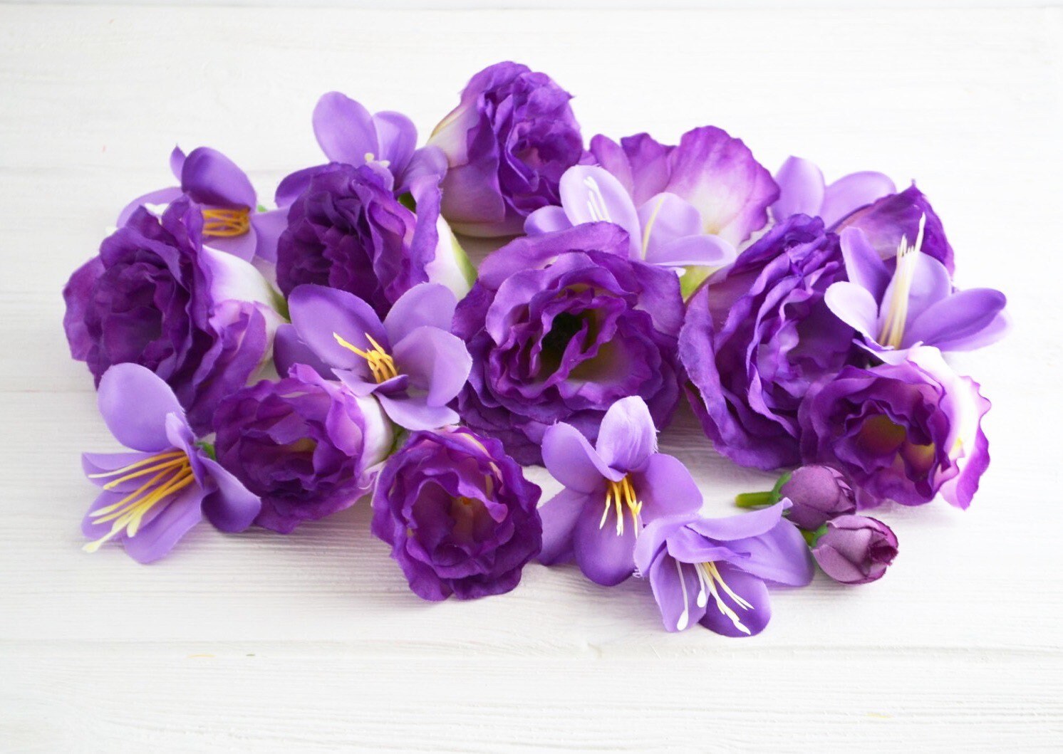 21 pieces Artificial silk flowers Fake roses Faux orchid Etsy