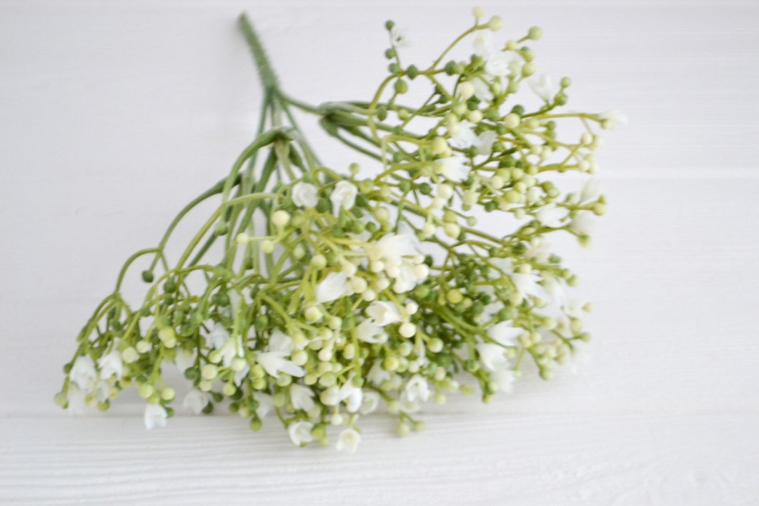 1Pc Babys Breath Artificial Flowers Fake White Flowers Real Touch  Gypsophila Floral in Bulk for Home Wedding Garden Party Decor