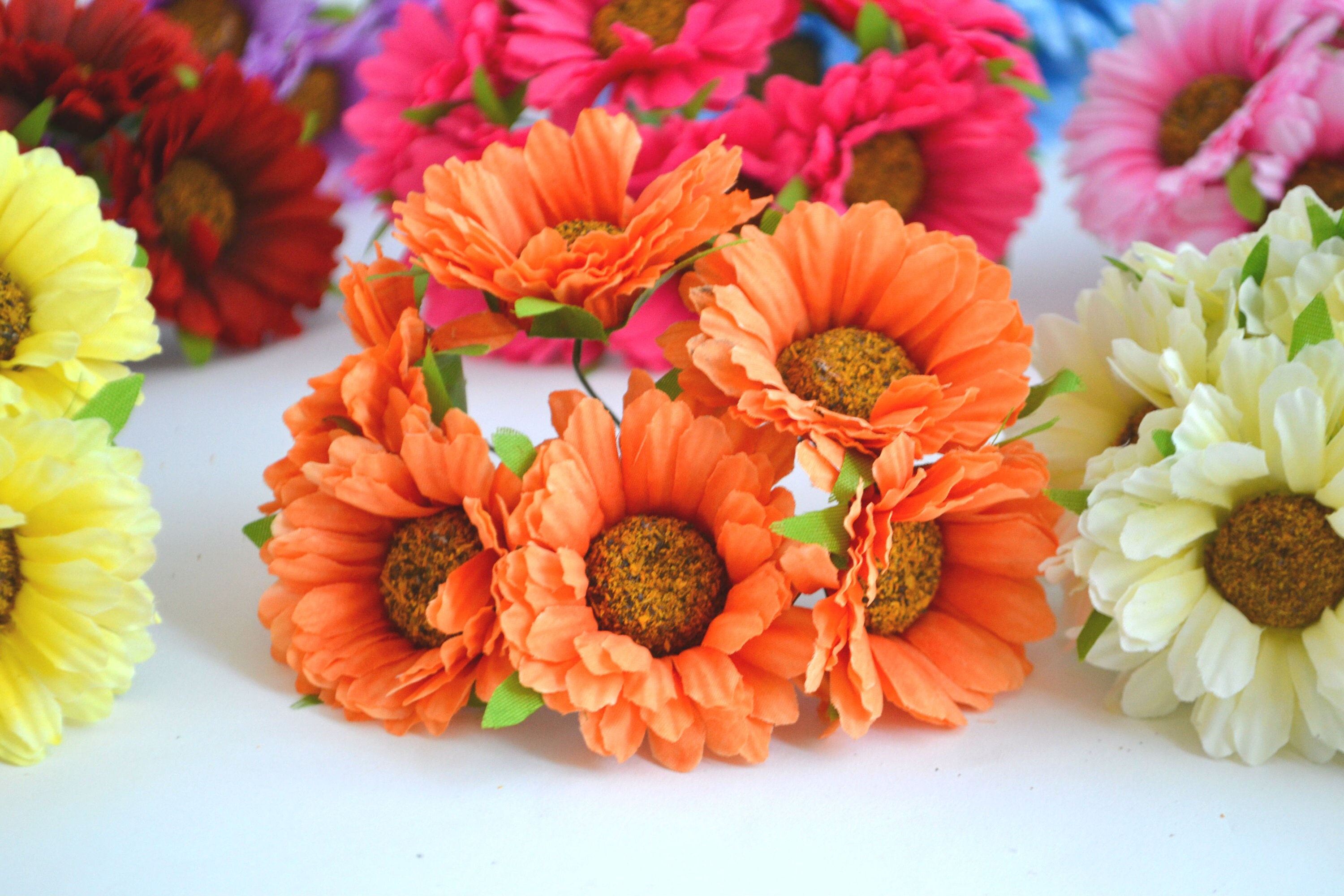 Sunflower artificial Silk flowers Fake sunflowers Craft Etsy