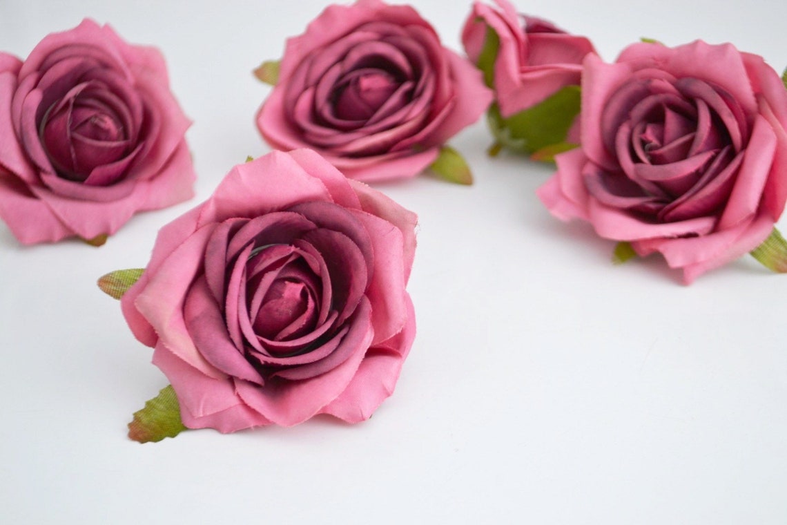 Artificial Mauve Roses Fake Flowers Faux Rose Silk Flowers Etsy Australia