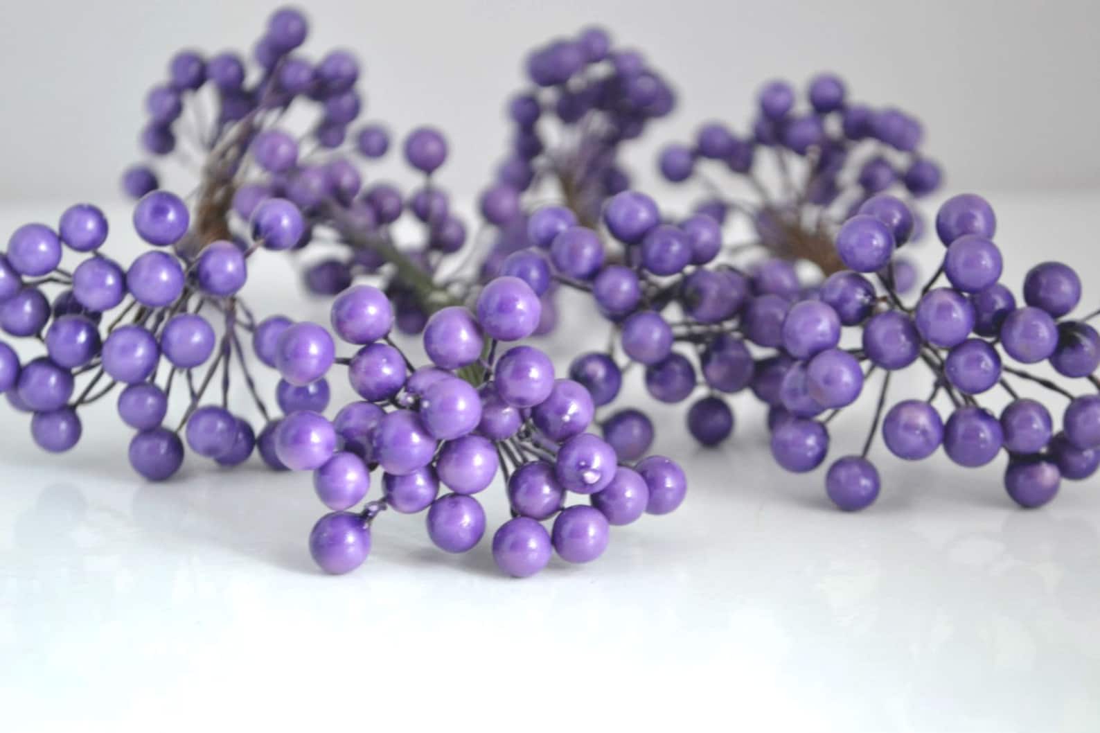 Artificial Berry Purple Berries Fake Berry Faux Fruit Berry on Etsy UK