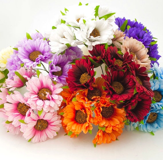 Fake Sunflowers Silk Flowers Craft Sunflowers Faux Flowers Etsy