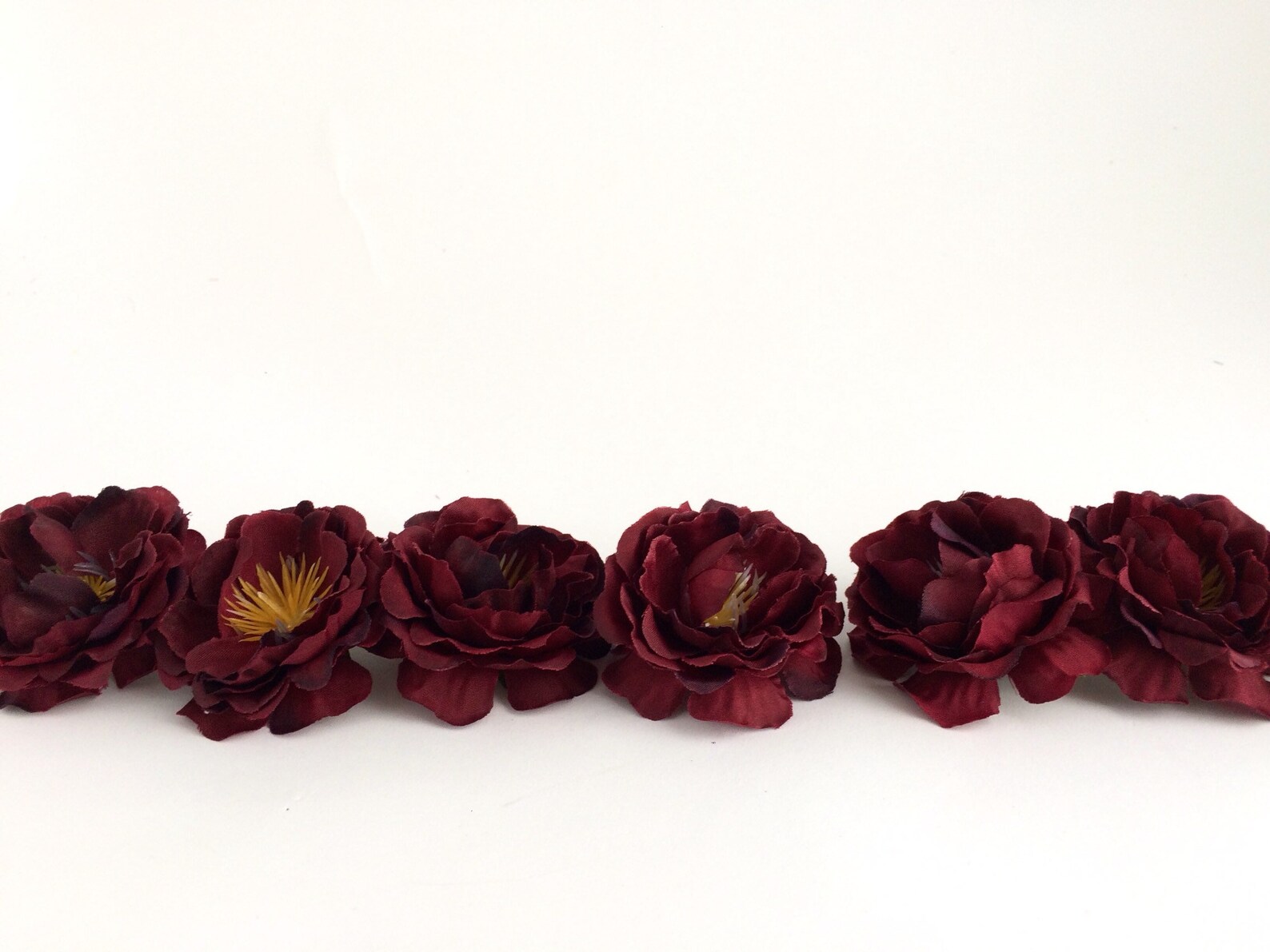 Maroon artificial flowers Burgundy roses Small flowers Faux Etsy