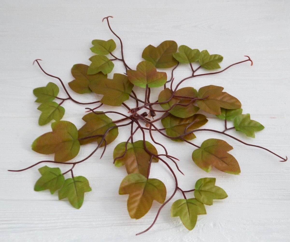6 Pieces Grapes leaves Artificial leaves Greenery filler Etsy
