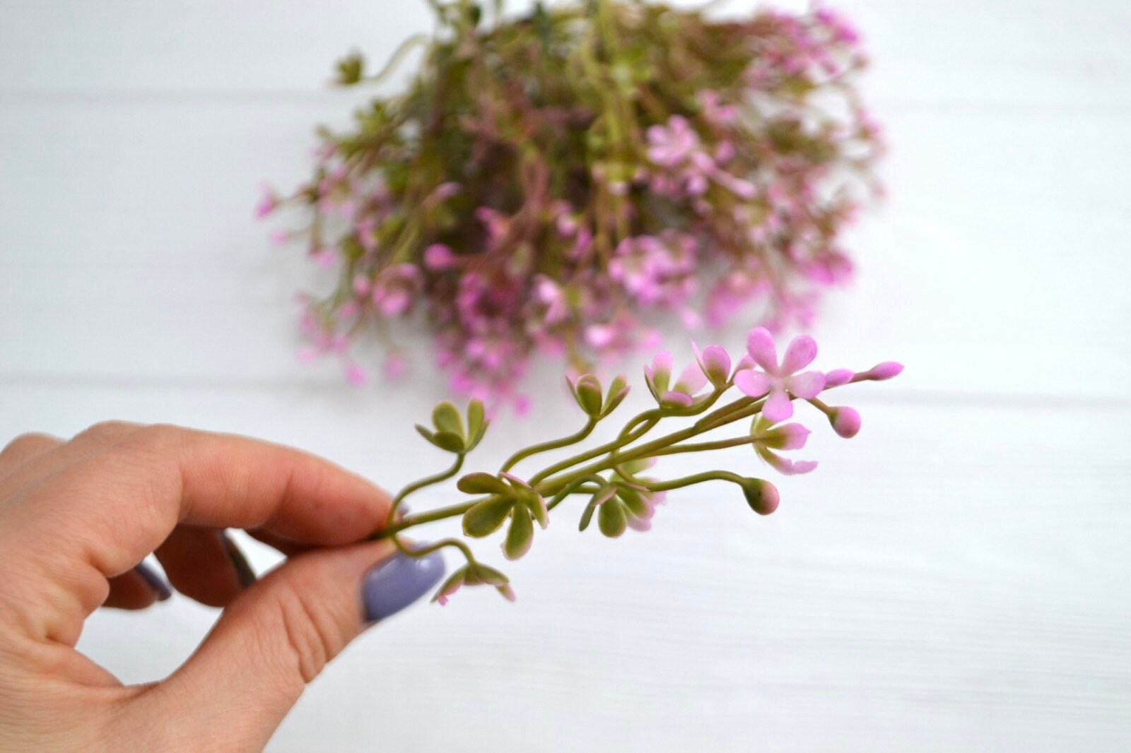 25 Sprigs Pink Tiny Artificial Flowers Small Filler Fake Etsy