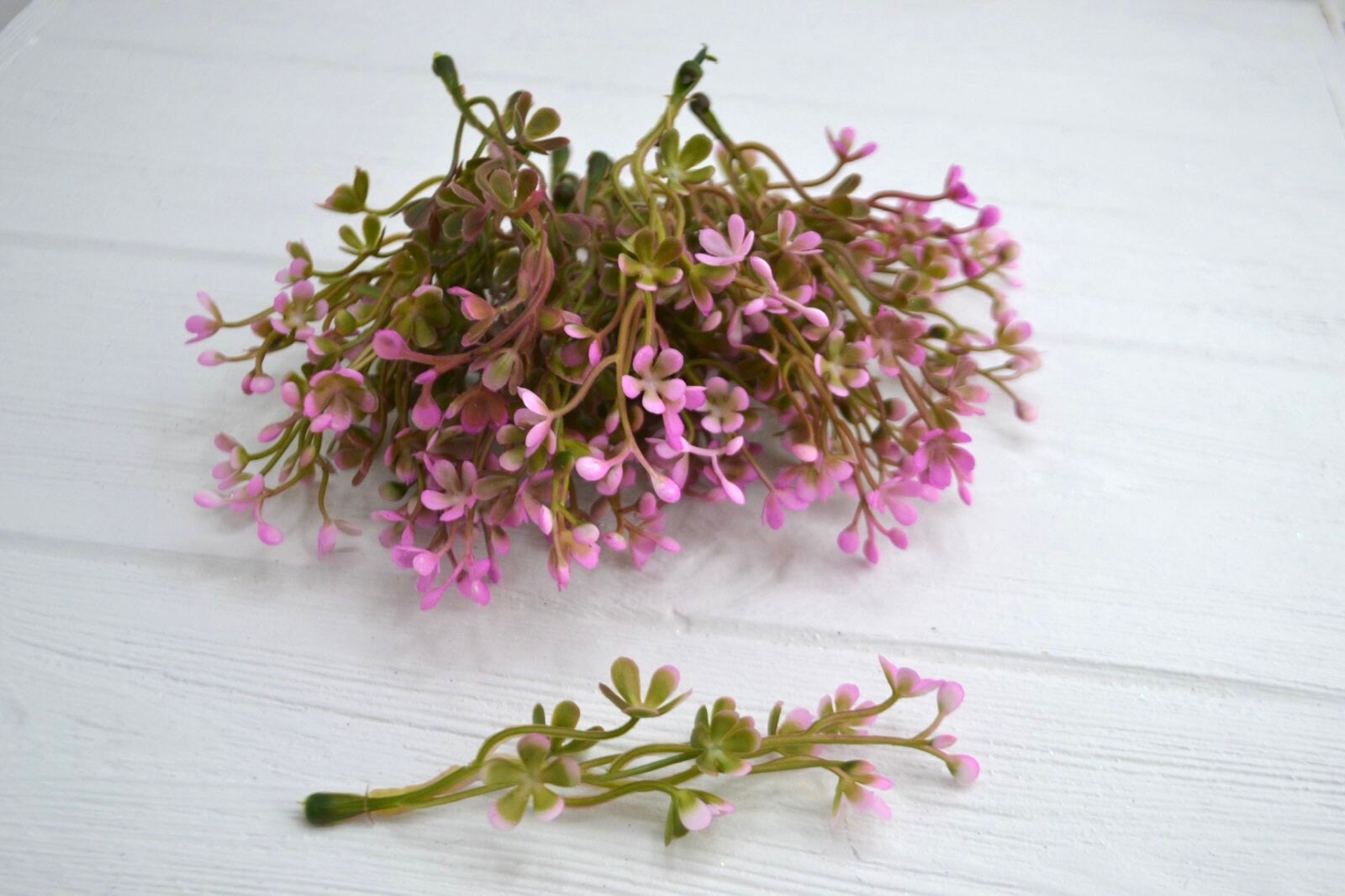 25 Sprigs Pink Tiny Artificial Flowers Small Filler Fake Etsy