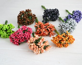 Artificial Berry Flower Stamens: Floral Arrangement Supply